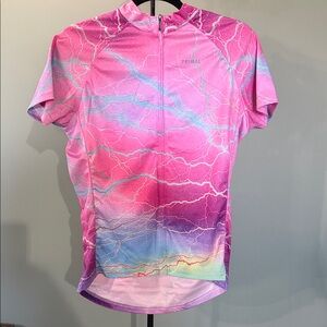 Primal Women’s Pink Lightning Print Cycling Jersey